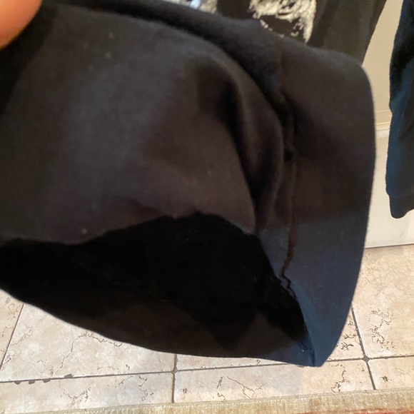 Peace sign appears painted in white. Thin over the head sweatshirt - Picture 11 of 12